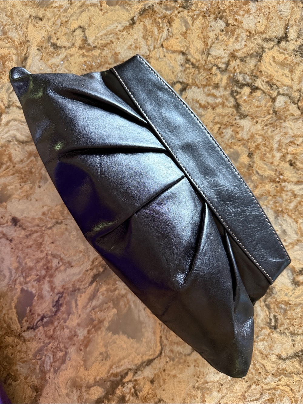 Fossil Leather Clutch Bag With Magnetic 
Closure